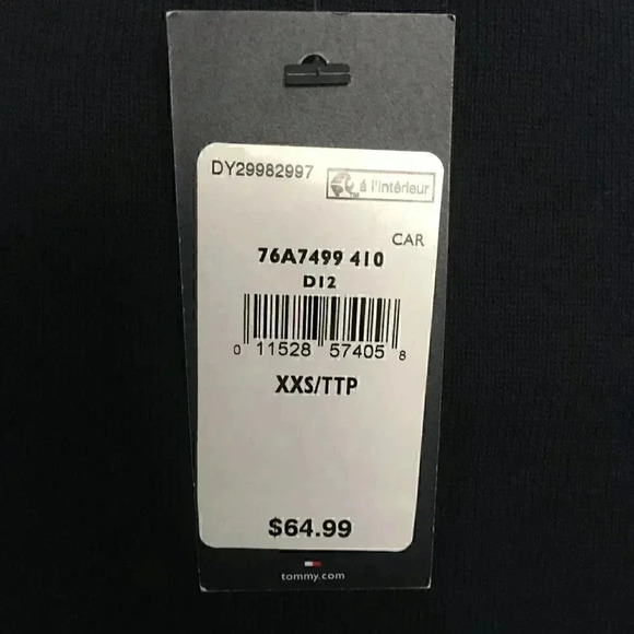 Tommy Hilfiger navy sweater sz XXS - Picture 3 of 5